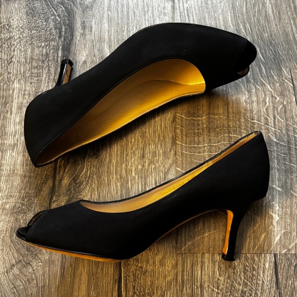 Bruno Magli Black Peep-Toe Heels - Picture 1 of 12